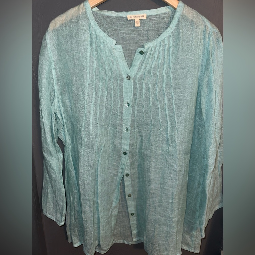 Eileen Fisher linen blouse